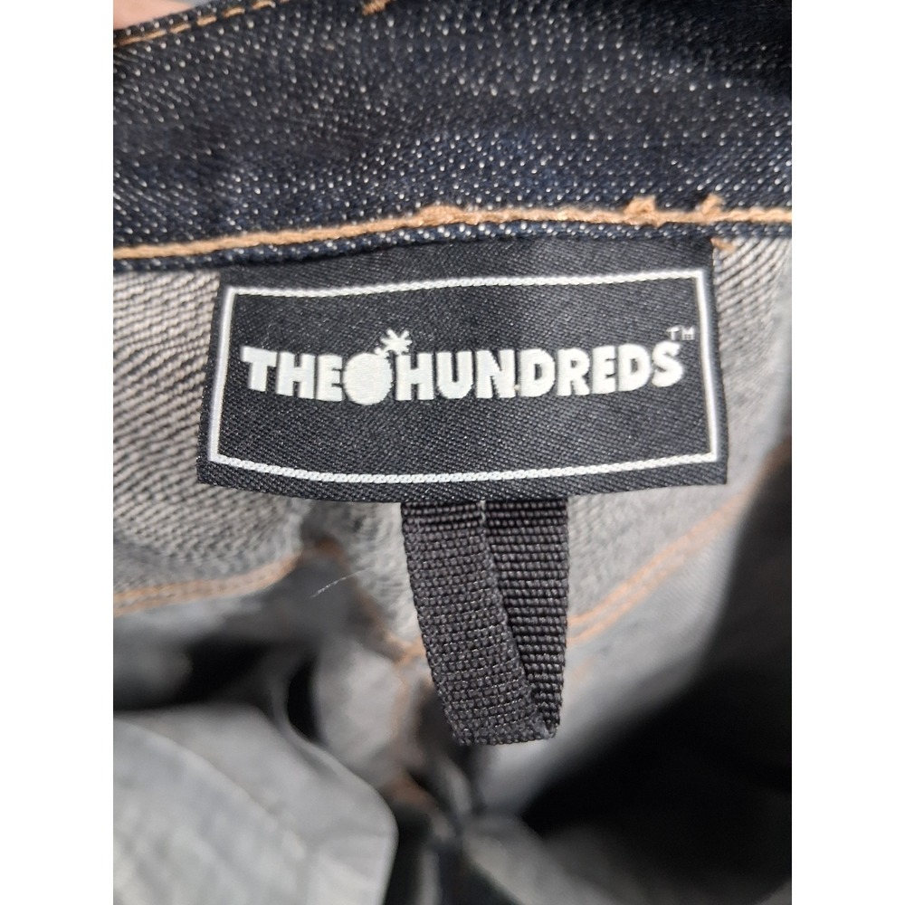 The Hundreds Mens Slim Fit Jeans Size 38 Distressed Dark Wash Denim Cotton View 6